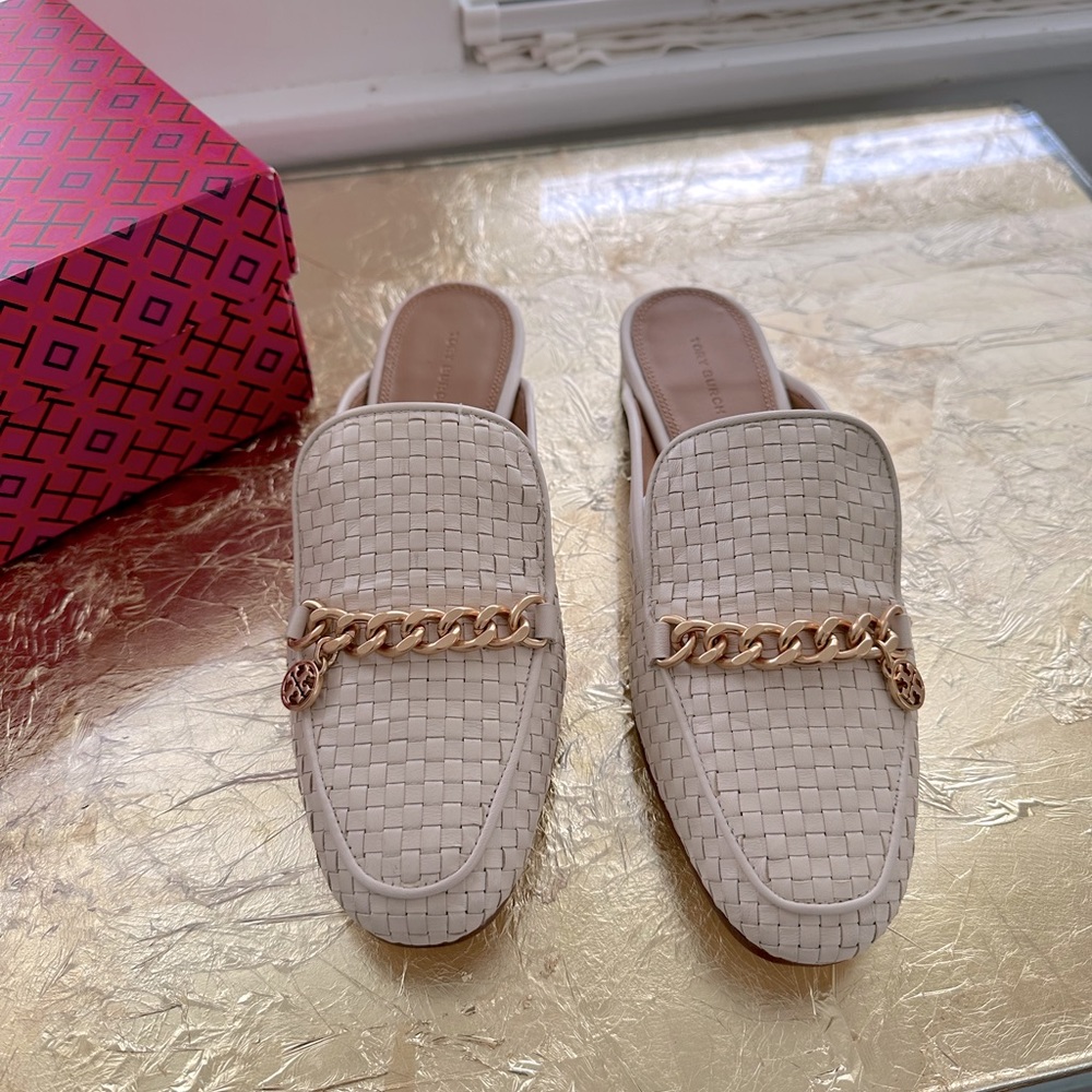 Tory Burch Benton Loafer Slide -Cream - 8.5